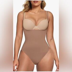 NWT SHAPERX Open Bust Shapewear Tummy Body Shaper-Size M Skin tone